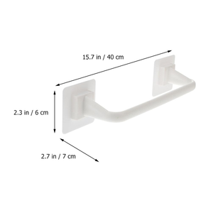 Wholesale Household Self-adhesive <b>Towel</b> Rack Plastic Wall-mounted Home Bathroom Frame Adhesive Simple Shelf - Product Image 6