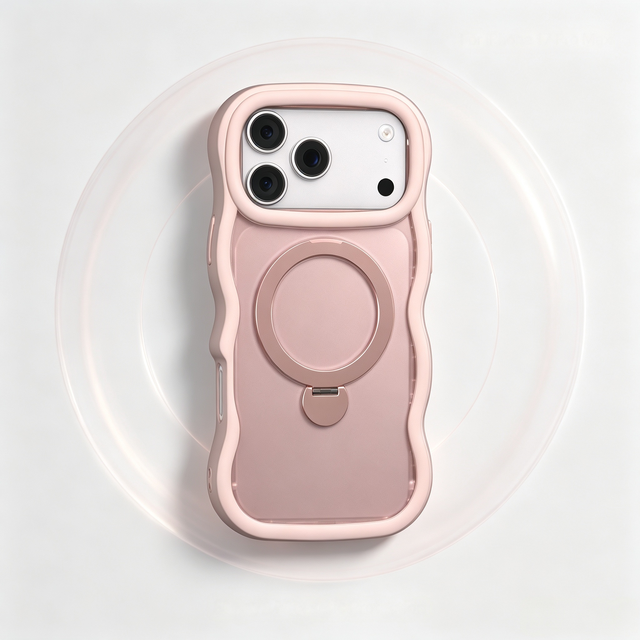 Unique Design Ins Fashion Mobile Phone Case for iPhone 18/17/13/15 Pro Max TPU+PC Shockproof Case with 360 Magnetic Kickstand