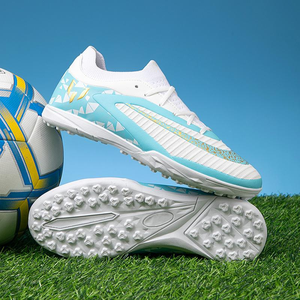 Factory Supplier Hot Selling New Arrival Cheap PVC Midsole PU Fly Knit Upper TPU Outsole Football <b>Boots</b> Soccer Shoes Men <b>Spring</b> - Product Image 4