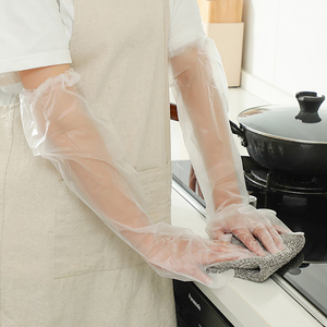 Restaurant Cuisine BBQ <span class=keywords><strong>Gants</strong></span> alimentaires écologiques Sécurité à manches longues jetables <span class=keywords><strong>Long</strong></span> Arm PE CPE <span class=keywords><strong>Gants</strong></span> - Product Image 1