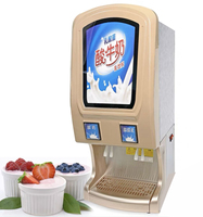 Distributeur de yaourt réfrigéré commercial, machine à distribuer du lait/jus/yaourt/boissons avec 2 sacs BIB de 10L