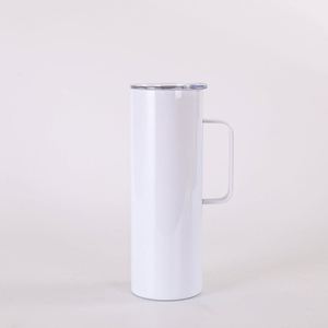 Tasse à café de bureau 20 oz avec isolation froide et poignée, mug à sublimation en acier inoxydable 304, tasse isotherme - Product Image 4