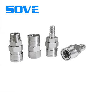 스테인리스 스틸 자동 잠금 퀵 커플링 에어 펌프 인터페이스 부식 방지 우수한 밀봉 성능 소음기 - Product Image 3