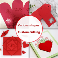 Meistverkaufter Maßgefertigter A4 Chinesischer Roter Karton Doppelseitiges Dickes Rotes Papier für Hochzeitseinladungen Grußkarten Druck Handarbeit