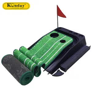 Hete Verkoop Professionele Plastic Basis Indoor Outdoor Golf Putting Mat Met Bal Retour-Tapijt