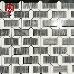 Mixed Color Water jet Marble Mosaic Water Jet Marble Design Patterns Wall Tiles Modern Water Jet Floor Medallion Marble Floor