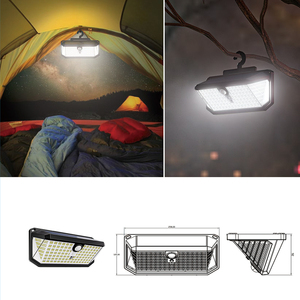 IP65 Waterproof 546 <b>LED</b> <b>Motion</b> <b>Sensor</b> Wall Mount Night <b>Light</b> Outdoor Solar Panel ABS Rechargeable Battery Portable Garden - Product Image 2