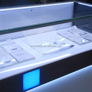 Artworld affiche en acier inoxydable brossé <span class=keywords><strong>vitrine</strong></span> de téléphone portable avant comptoir <span class=keywords><strong>Spot</strong></span> Light comptoirs en verre pour <span class=keywords><strong>magasin</strong></span> - Product Image 2