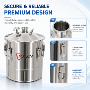 Towin 20L/30L/50L Mini Fermenteur Compact pour la Fermentation de l'<span class=keywords><strong>Alcool</strong></span>, Réservoir de Stockage d'Eau en Acier Inoxydable pour Hôtels - Product Image 3