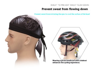 Bandana unisexe noir et blanc à double face imprimé, motif tie-dye à pois, motif œil de bête, foulard pour la tête, pour le cyclisme, la course à pied, les activités de plein air - Product Image 5