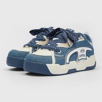 Espadrilles décontractées à semelle épaisse avec impression personnalisée, chaussures décontractées de style skateboard pour hommes