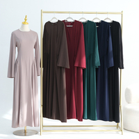 Nouvelle Abaya Islamique 2026 pour Femme, Robe Musulmane Couleur Unie Grande Taille, Robe Longue Modeste et Tendance pour Femme Musulmane