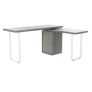 MDF <b>METAL</b> <b>DESK</b> 150x120x75 GREY - Product Image 4