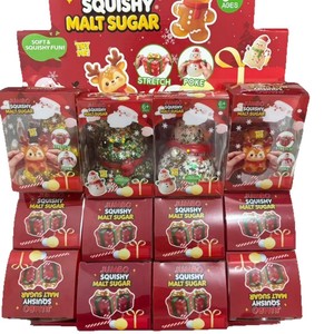 ของเล่นบีบมอลต์น้ำตาลวิบวับ ของขวัญวันคริสต์มาส บอลบีบคลายเครียด นุ่มนิ่ม ยืดหยุ่นได้ - Product Image 4