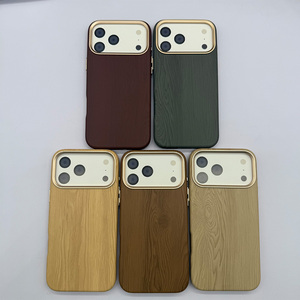 เคสโทรศัพท์หนังลายไม้แฟชั่น GL003 หลายสไตล์สำหรับ iPhone 13 14 15 16 17 Pro Max เคสธุรกิจ - Product Image 1
