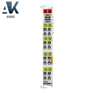 Beckhoff EL2624 เทอร์มินัล EtherCAT เอาต์พุทรีเลย์ 4 ช่อง 125 V AC 30 V DC 0.5 A AC 2 A DC โมดูล - Product Image 1