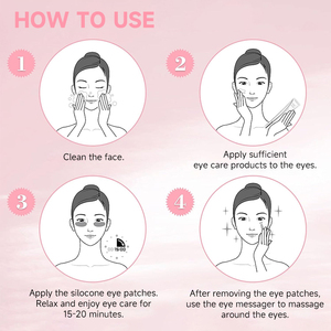 Vente en gros de patchs pour les <span class=keywords><strong>yeux</strong></span> en silicone de qualité alimentaire 100% réutilisables, <span class=keywords><strong>anti</strong></span>-<span class=keywords><strong>rides</strong></span>, hydratants et éclaircissants, design personnalisé - Product Image 4