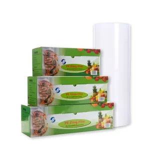 Plastic Wikkelfolie Stretch Vershoudfolie Dinner Pack Plasticfolie Voor Voedsel Pe Food Plastic Folie Vershoudfolie