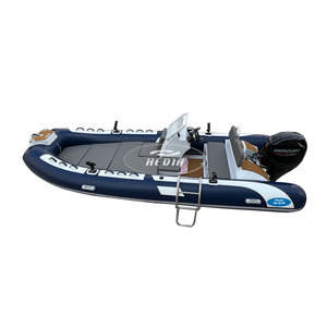 Bateau de pêche en aluminium de 16 pieds, bateau pneumatique avec volant et moteur - Product Image 2