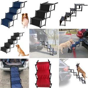 Escalier pour animaux de compagnie <span class=keywords><strong>portable</strong></span> à 4 marches en tissu Oxford moderne, motif animal de luxe, pliable, pour voiture, DC-DC, voyage en plein air, écologique - Product Image 4