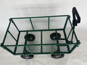 Chariot de jardin extérieur en treillis d'acier personnalisable OEM chariot à main à quatre roues pour outils de jardinage - Product Image 2
