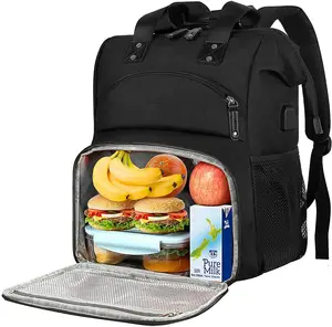 Zaino termico isolato Lunch Box con porta di ricarica USB RFID antifurto a prova di perdite pranzo impermeabile Ba