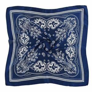 Luxury Fashion <b>Square</b> Head Neck <b>Scarf</b> Bandana Style Custom Printed Women Girl <b>Scarves</b> 27.5" Four Seasons Breathable Pure Cotton - Product Image 1