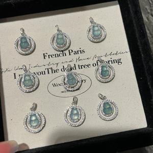 Ensemble de bijoux haut de gamme en argent sterling S925, boucles d'oreilles serties de diamants d'astéroïde, pendentif planète miniature de rêve, pendentifs fins, breloques - Product Image 4