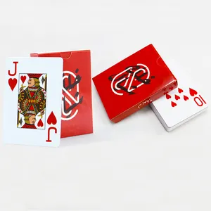 Impression personnalisée cartes à jouer en plastique cartes à jouer épaisses et lourdes coupe-vent publicité durable cartes de poker en PVC pour adulte