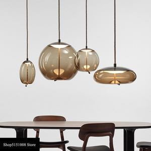 <span class=keywords><strong>Lampe</strong></span> suspendue LED en verre au design nordique simple, moderne, avec <span class=keywords><strong>corde</strong></span> torsadée, lumière blanche chaude, hauteur réglable, pour restaurant - Product Image 3
