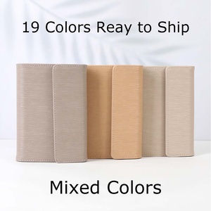 Carpeta de piel Saffiano Epi A6 dorada Yihe, la más vendida, con anillas, para <span class=keywords><strong>agenda</strong></span>, planificador, cubierta y hojas interiores, la mejor carpeta. - Product Image 2