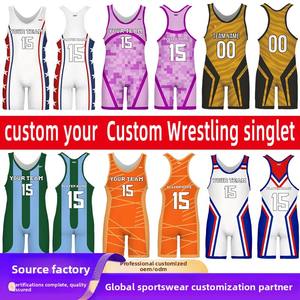 Traje de Lucha Libre Profesional Personalizado para Equipo Nacional, Estilo Ajustado para Hombre, Proceso de Sublimación Térmica, Poliéster, Adulto - Product Image 6