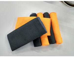 Vente en gros de grille <span class=keywords><strong>d</strong></span>'ananas essuie-glace de voiture absorbant <span class=keywords><strong>nid</strong></span> <span class=keywords><strong>d</strong></span>'<span class=keywords><strong>abeille</strong></span> microfibre gaufré serviette de lavage de voiture chiffon carré en coton pour la maison - Product Image 3