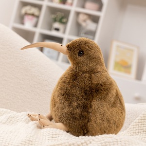 Peluche Mascotte Nouvelle-Zélande, <span class=keywords><strong>petit</strong></span> oiseau kiwi à <span class=keywords><strong>bec</strong></span> long, en peluche douce avec rembourrage en coton PP, cadeau d'anniversaire - Product Image 2