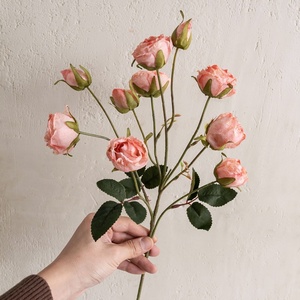 Mur de fleurs artificielles à dix têtes de roses, décoratif, avec piste de lucioles, pour la maison, idéal pour les remises de diplômes et le Nouvel An chinois - Product Image 2