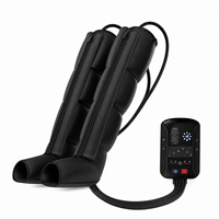 Machine de massage des jambes à compression d'air électrique légère LEMESY, massage séquentiel par airbag pour mollets, genoux et cuisses, couverture complète