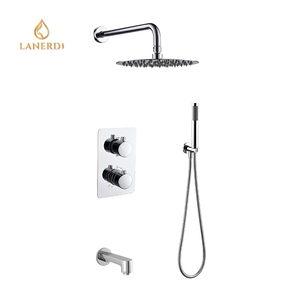 Mezclador de lluvia termostático de cromo, conjunto de <span class=keywords><strong>ducha</strong></span>, <span class=keywords><strong>Grifo</strong></span> de <span class=keywords><strong>ducha</strong></span> - Product Image 3