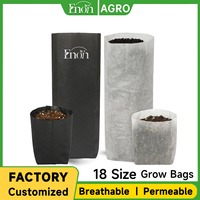 Pot de fleurs en tissu respirant et biodégradable de 2 gallons, pot de plante en toile, anti-UV, dégradable, emballage en PP