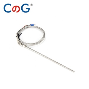 CG <span class=keywords><strong>5</strong></span>/16 'K J PT100 tipi 1m 2m 3m 5m tel kablo 50mm 100mm 150mm 200mm prob termokupl sıcaklık sensörü sıcaklık kontrol cihazı - Product Image 2