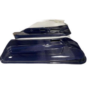 Pour 1999-2002 <span class=keywords><strong>Nissan</strong></span> Skyline <span class=keywords><strong>R34</strong></span> <span class=keywords><strong>GTR</strong></span> RHD panneau de porte intérieure en Fiber de carbone (paire) CF sergé <span class=keywords><strong>bleu</strong></span> en Fiber de carbone - Product Image 3