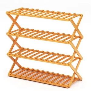 Modern Bamboo <b>Shoe</b> <b>Rack</b> 4 Layers Freestanding Natural Wood Design For Home Use - Product Image 5