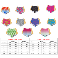 Shorts pour filles sur commande, vente en gros, faible MOQ, impression numérique, shorts d'été élastiques pour femmes adultes