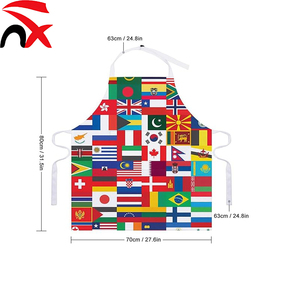 Tablier <span class=keywords><strong>de</strong></span> cuisine long et amusant à motifs drapeaux nationaux, avec sangle <span class=keywords><strong>de</strong></span> cou réglable et poches, idéal pour les chefs, la cuisine et le dessin - Meilleures ventes - Product Image 2