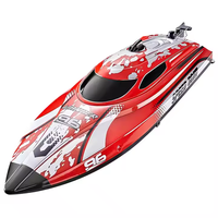 Bateau de course LED 2,4 GHz 25KM/H pour enfants et adultes avec batterie rechargeable