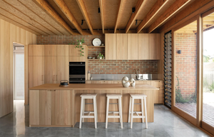 Vermonhouzz Prix de gros Placage de bois naturel Couleur Porte de four à <span class=keywords><strong>micro</strong></span>-ondes <span class=keywords><strong>Design</strong></span> moderne Nouveau Placards de cuisine - Product Image 3