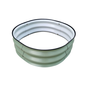 Hot Sale 8 Inch High Rounded Square Galvanized Raised Garden Bed Metal Planters Steel Planter <b>Box</b> Kit for Flower and Vegetable - Product Image 1
