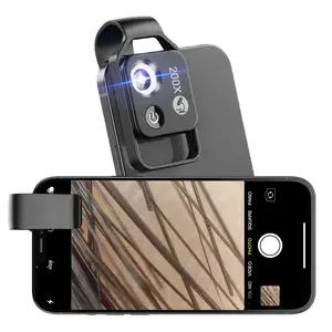 200X cep mikroskop HD optik Lens iPad telefon için kablosuz dijital mikroskop kamera, taşıması kolay telefon mikroskop