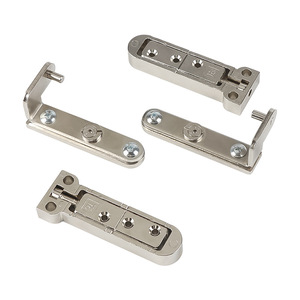Charnières dissimulées en acier inoxydable, réglables à 180 degrés, pour portes en bois, robustes, paire supérieure et inférieure - Product Image 3