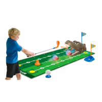 Lanceur de balles de golf HTL pour enfants, jouet de lancement à ressort, mini-set de putting avec trous et balles, jeu sportif intérieur/extérieur personnalisé
