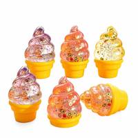 Spiral Dopamine-Color-Block Fun-Style Ice-Cream-Cone-Shaped Milky-Scented Lazy Sheep Head Squishy Rubber Anxiety Relief